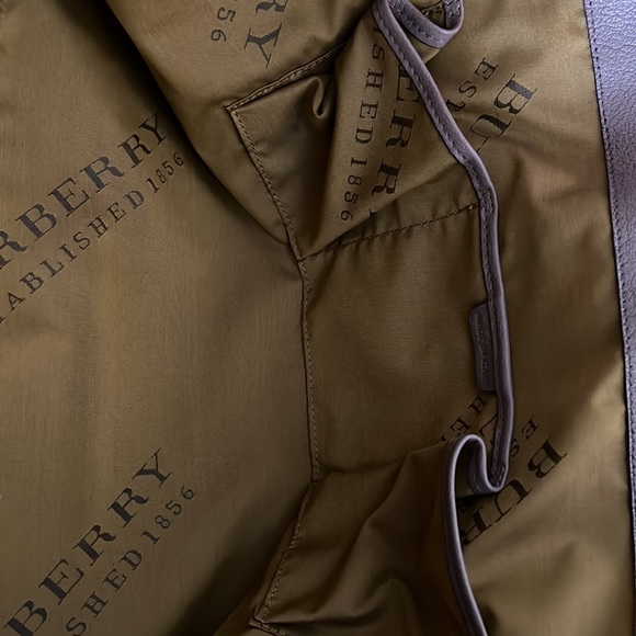 Authentic Burberry Prorsum Garden party raffia bag taupe with plaid pattern rare - Picture 4 of 16